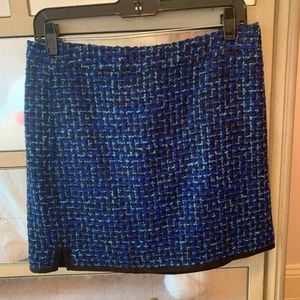 J Crew Blue Tweed Skirt
